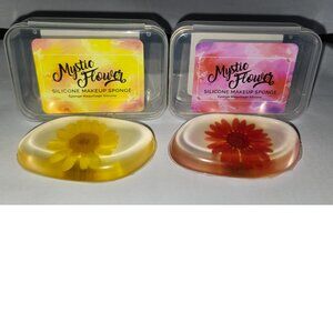NEW Mystic Flower Silicone Makeup Sponges - Saves Makeup SET OF 2